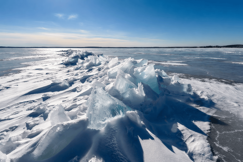 What Is a Pressure Ridge on a Frozen Lake?